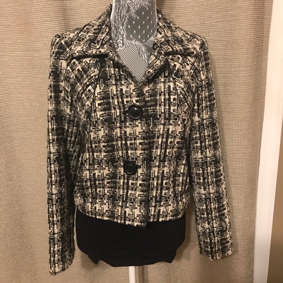 Cabi tweed faux leather trim jacket - Picture 4 of 6